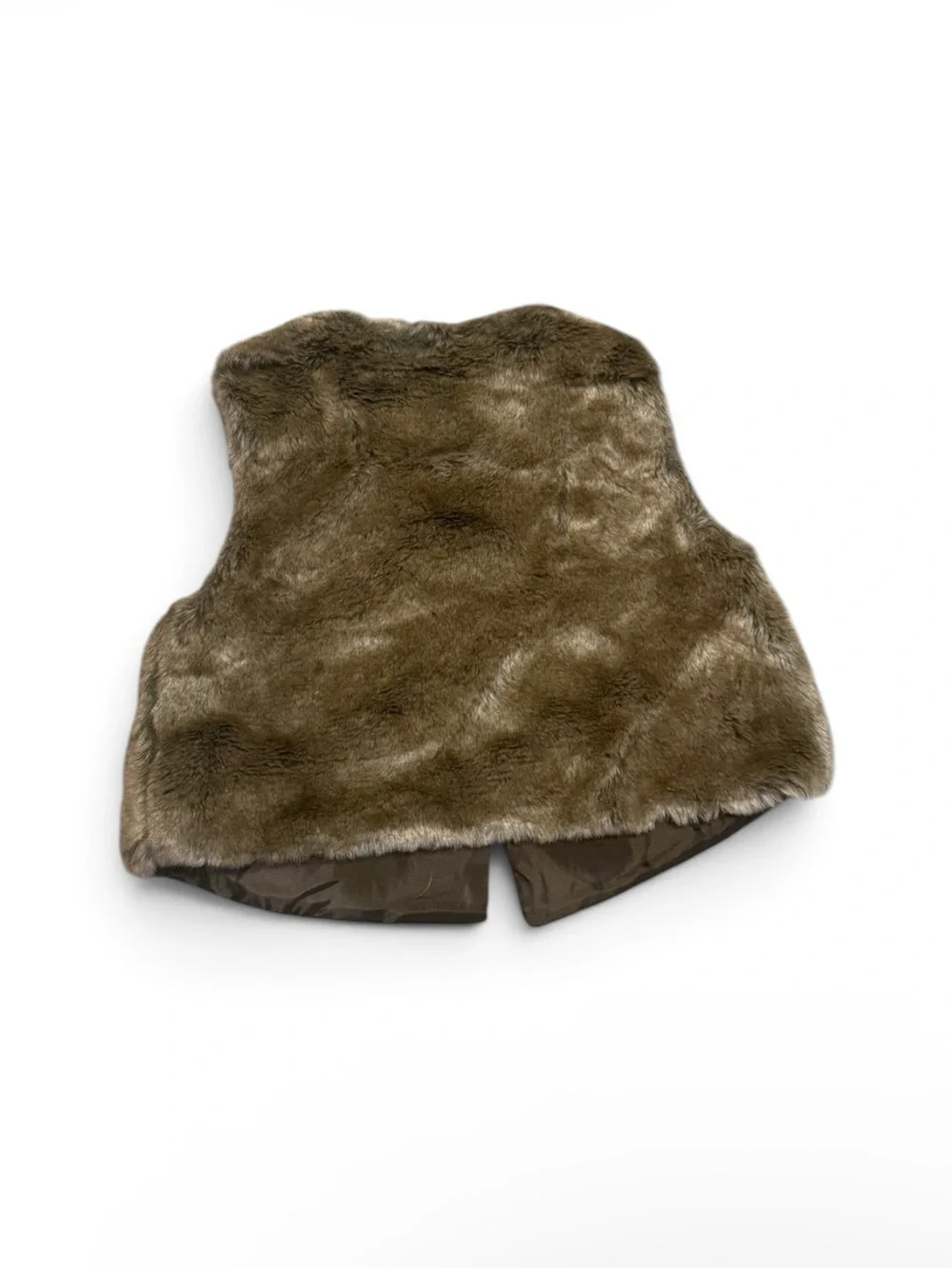 Old Navy Kids Brown Faux Fur Button Vest
